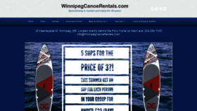 What Winnipegcanoerentals.com website looked like in 2019 (4 years ago)
