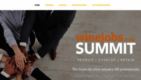 What Winejobshrsummit.com website looked like in 2019 (4 years ago)
