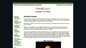 What Wordscount.info website looked like in 2019 (4 years ago)
