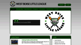 What Westboiselittleleague.org website looked like in 2019 (4 years ago)