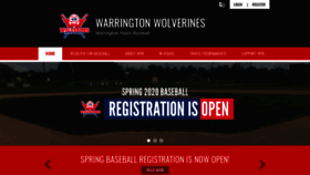 What Warrington-baseball.com website looked like in 2019 (4 years ago)