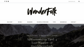 What Wanderfolk.de website looked like in 2019 (4 years ago)