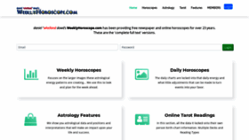 What Weeklyhoroscope.com website looked like in 2019 (4 years ago)