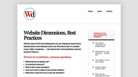 What Websitedimensions.com website looked like in 2019 (4 years ago)