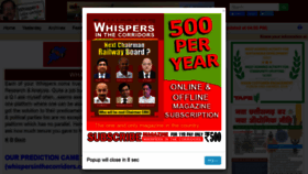 What Whispersinthecorridors.net website looked like in 2019 (4 years ago)
