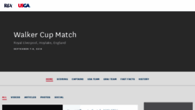 What Walkercup.org website looked like in 2019 (4 years ago)