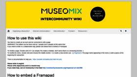 What Wiki.museomix.org website looked like in 2019 (4 years ago)