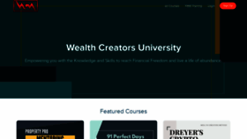 What Wealthcreatorsuniversity.com website looked like in 2019 (4 years ago)