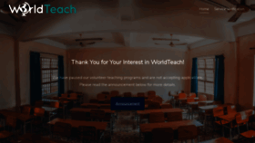 What Worldteach.org website looked like in 2019 (4 years ago)