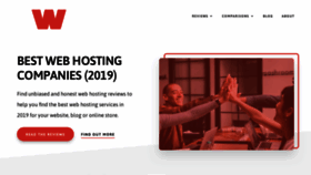 What Websitehostingrating.com website looked like in 2019 (4 years ago)