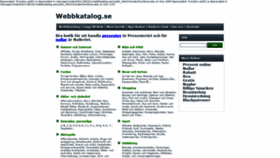 What Webbkatalog.se website looked like in 2020 (4 years ago)