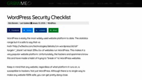 What Wpsecuritychecklist.com website looked like in 2020 (4 years ago)