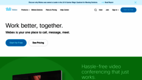 What Webex.com website looked like in 2020 (4 years ago)