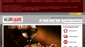 What Weindiskont.de website looked like in 2020 (4 years ago)