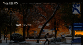 What Washburn.edu website looked like in 2020 (4 years ago)