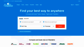 What Wanderio.com website looked like in 2020 (4 years ago)