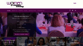 What Womeninconsumertechnology.org website looked like in 2020 (4 years ago)
