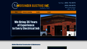 What Weisingerelectricinc.com website looked like in 2020 (4 years ago)