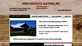 What Weblivestock.com website looked like in 2020 (4 years ago)