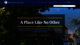 What Whitman.edu website looked like in 2020 (4 years ago)