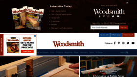 What Woodsmith.com website looked like in 2020 (4 years ago)
