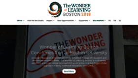 What Wonderoflearningboston.org website looked like in 2020 (4 years ago)
