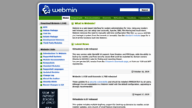 What Webmin.se website looked like in 2020 (4 years ago)