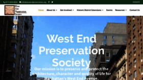 What Westendpreservation.org website looked like in 2020 (4 years ago)