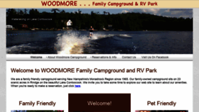 What Woodmorecampground.com website looked like in 2020 (4 years ago)