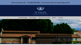 What Wymanfuneral.com website looked like in 2020 (4 years ago)