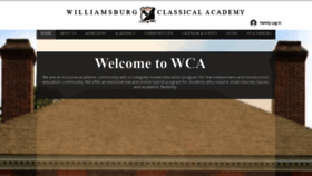What Williamsburgclassicalacademy.org website looked like in 2020 (4 years ago)