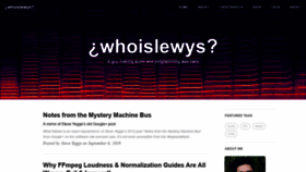What Whoislewys.com website looked like in 2020 (4 years ago)