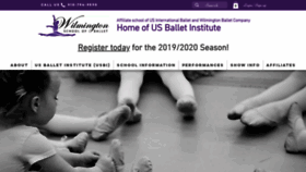What Wilmingtonschoolofballet.com website looked like in 2020 (4 years ago)