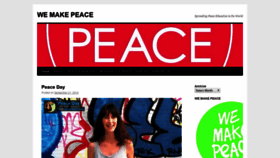 What Wemakepeace.wordpress.com website looked like in 2020 (4 years ago)