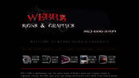 What Webbssigns.com website looked like in 2020 (4 years ago)