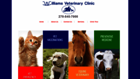 What Williamsvetclinic.com website looked like in 2020 (4 years ago)