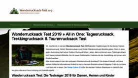 What Wanderrucksack-test.org website looked like in 2020 (4 years ago)