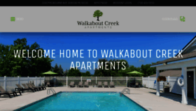 What Walkaboutcreekapts.com website looked like in 2020 (6 years ago)