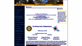 What Williamsburgrotary.org website looked like in 2020 (5 years ago)