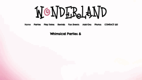 What Wonderlandpartiesct.com website looked like in 2020 (4 years ago)