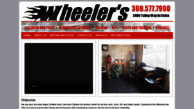 What Wheelersautotruckandrvrepaircenter.com website looked like in 2020 (4 years ago)