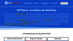 What Wptheme.fr website looked like in 2020 (4 years ago)