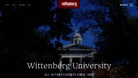 What Wittenberg.edu website looked like in 2020 (4 years ago)