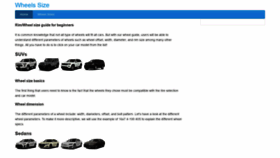 What Wheelssize.com website looked like in 2020 (4 years ago)