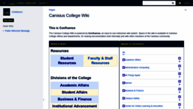 What Wiki.canisius.edu website looked like in 2020 (4 years ago)