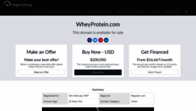 What Wheyprotein.com website looked like in 2020 (4 years ago)
