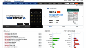 What Wisereport.co.kr website looked like in 2020 (4 years ago)