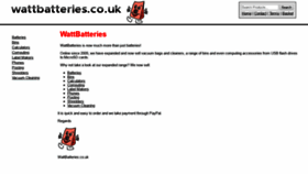 What Wattbatteries.co.uk website looked like in 2020 (4 years ago)