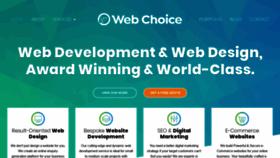 What Webdesignchoice.co.uk website looked like in 2020 (4 years ago)
