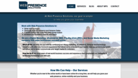 What Webpresencesolutions.net website looked like in 2020 (4 years ago)